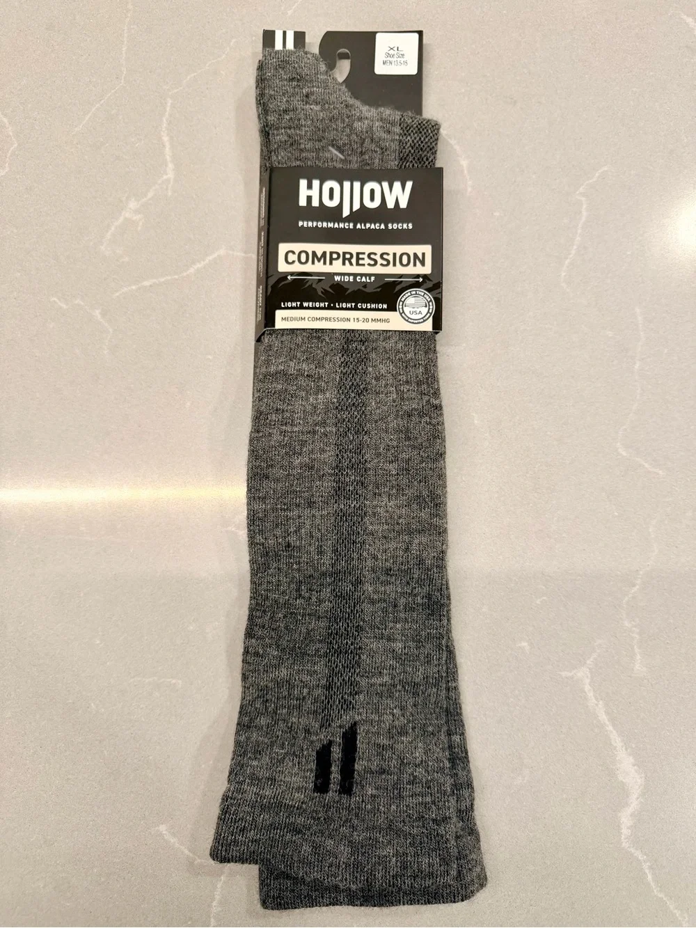 Hollow Performance Alpaca Compression Socks - Gray - Men